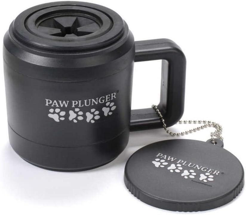 Paw Plunger: The Ultimate Portable Dog Paw Cleaner for Happy, Clean Paws - Perfect for Medium Dogs - Stylish Black Design