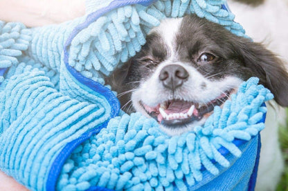 Ultra Absorbent Microfiber Dog Towel - Quick Drying, Extra Large Size with Comfortable Hand Pockets for All Breeds