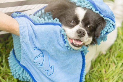 Ultra Absorbent Microfiber Dog Towel - Quick Drying, Extra Large Size with Comfortable Hand Pockets for All Breeds