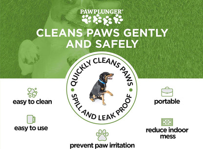 Paw Plunger: The Ultimate Portable Dog Paw Cleaner for Happy, Clean Paws - Perfect for Medium Dogs - Stylish Black Design