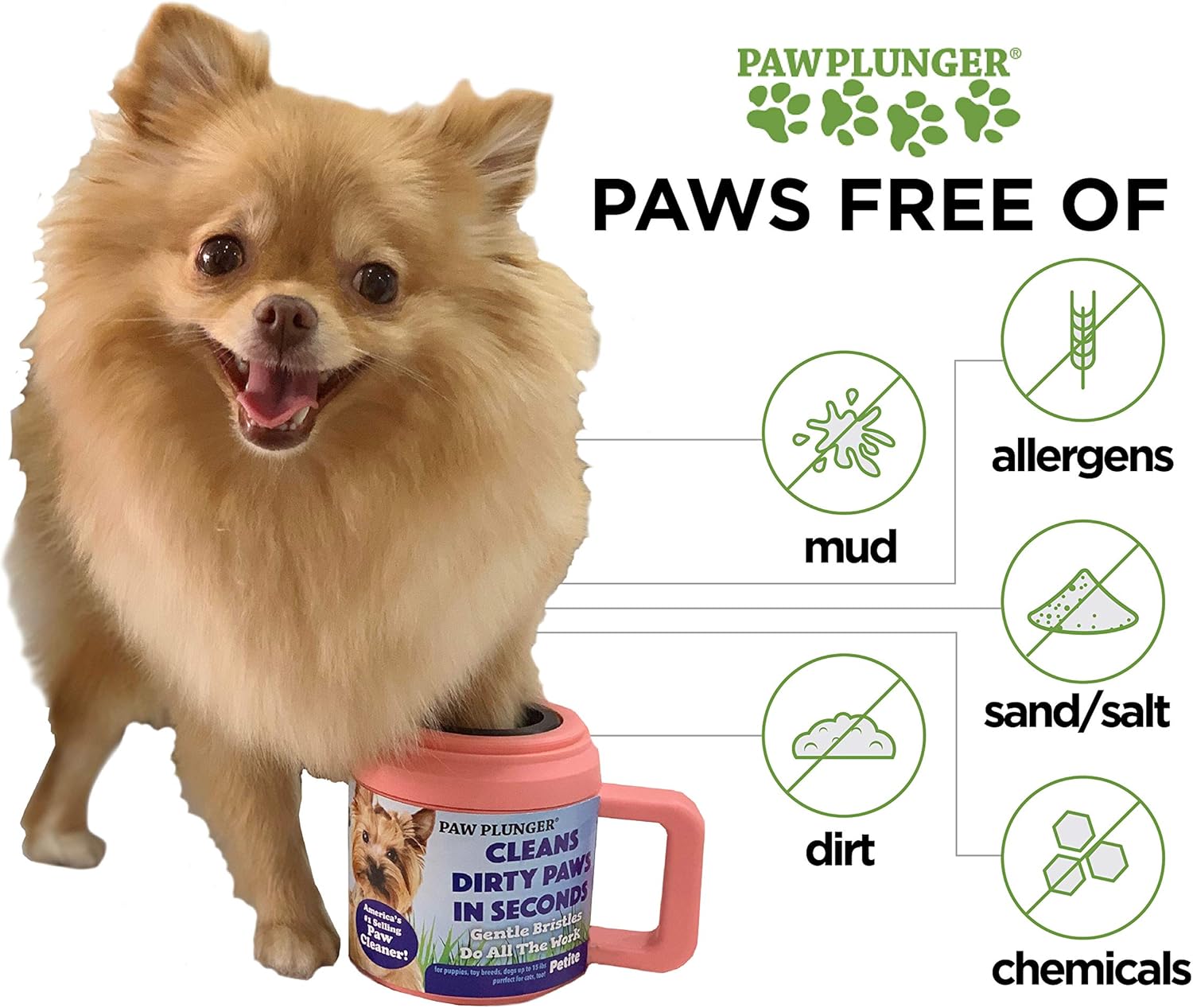 Paw Plunger: The Ultimate Portable Dog Paw Cleaner for Happy, Clean Paws - Perfect for Medium Dogs - Stylish Black Design