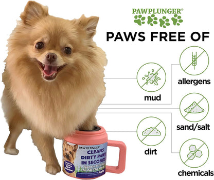 Paw Plunger: The Ultimate Portable Dog Paw Cleaner for Happy, Clean Paws - Perfect for Medium Dogs - Stylish Black Design