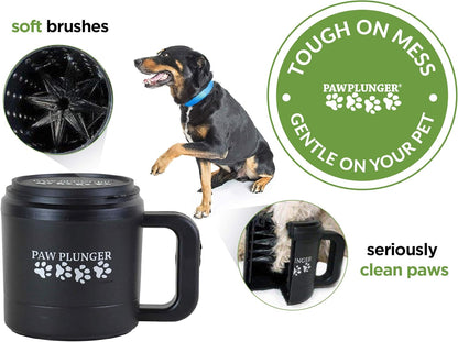 Paw Plunger: The Ultimate Portable Dog Paw Cleaner for Happy, Clean Paws - Perfect for Medium Dogs - Stylish Black Design