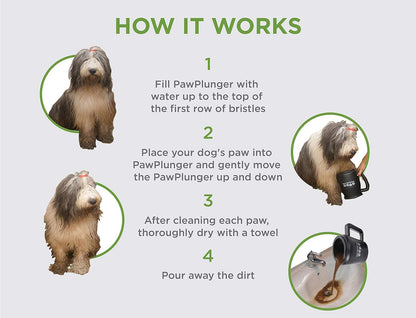 Paw Plunger: The Ultimate Portable Dog Paw Cleaner for Happy, Clean Paws - Perfect for Medium Dogs - Stylish Black Design