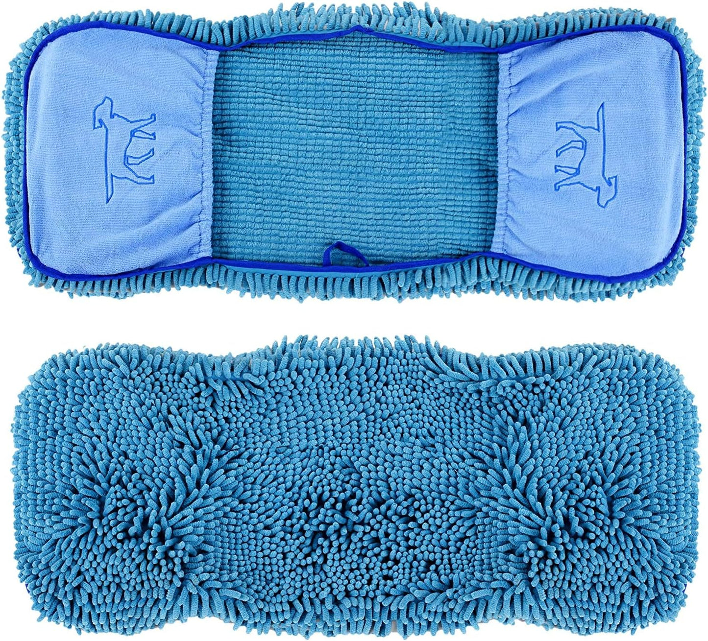 Ultra Absorbent Microfiber Dog Towel - Quick Drying, Extra Large Size with Comfortable Hand Pockets for All Breeds