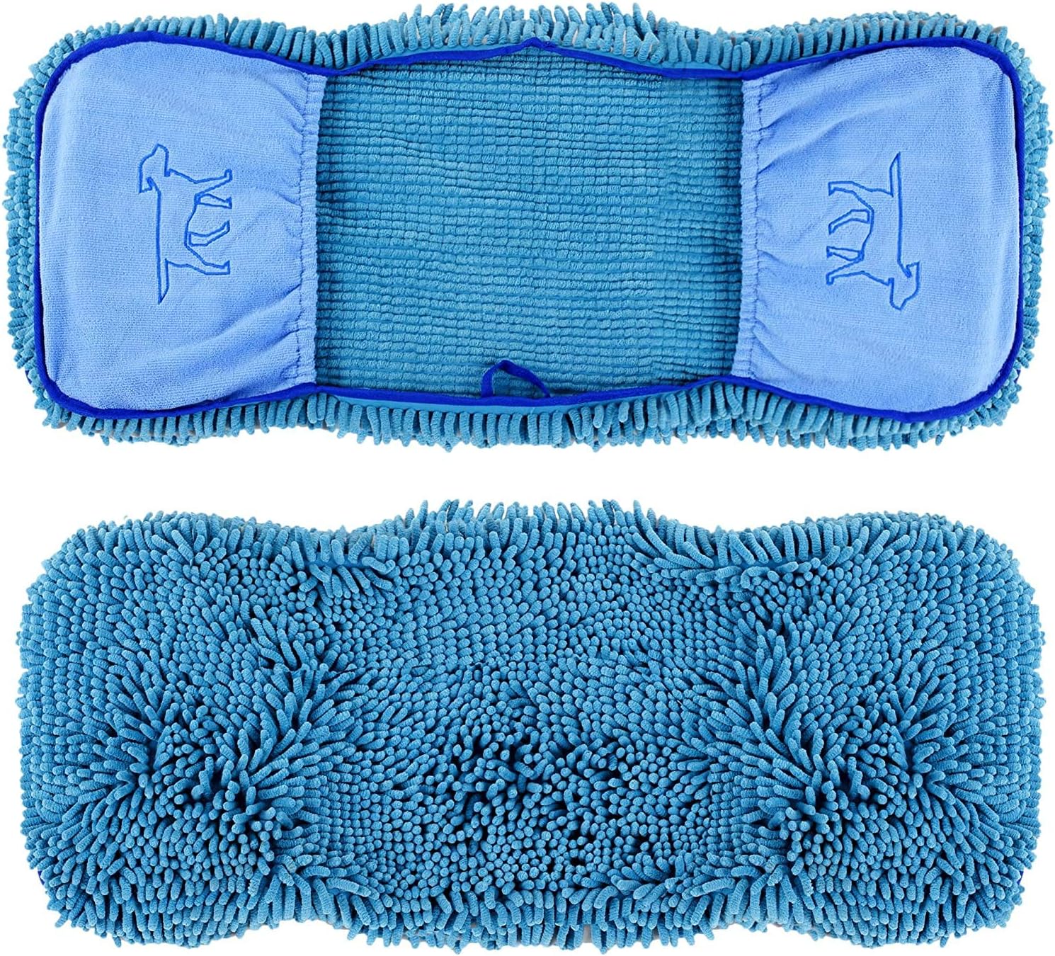 Ultra Absorbent Microfiber Dog Towel - Quick Drying, Extra Large Size with Comfortable Hand Pockets for All Breeds