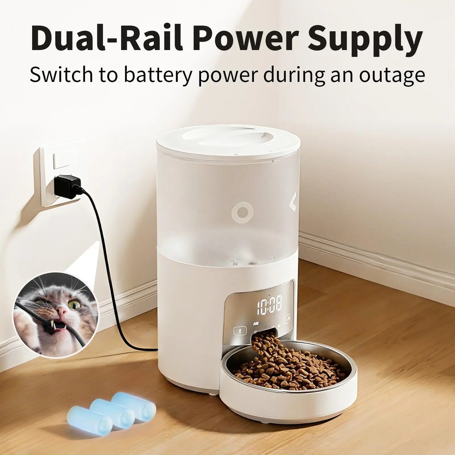 Revolutionize Mealtime with the Furlyn 4L Smart Automatic Pet Feeder - WiFi App Controlled for Dogs & Cats, Programmable Portions, and Anti-Jam Technology!