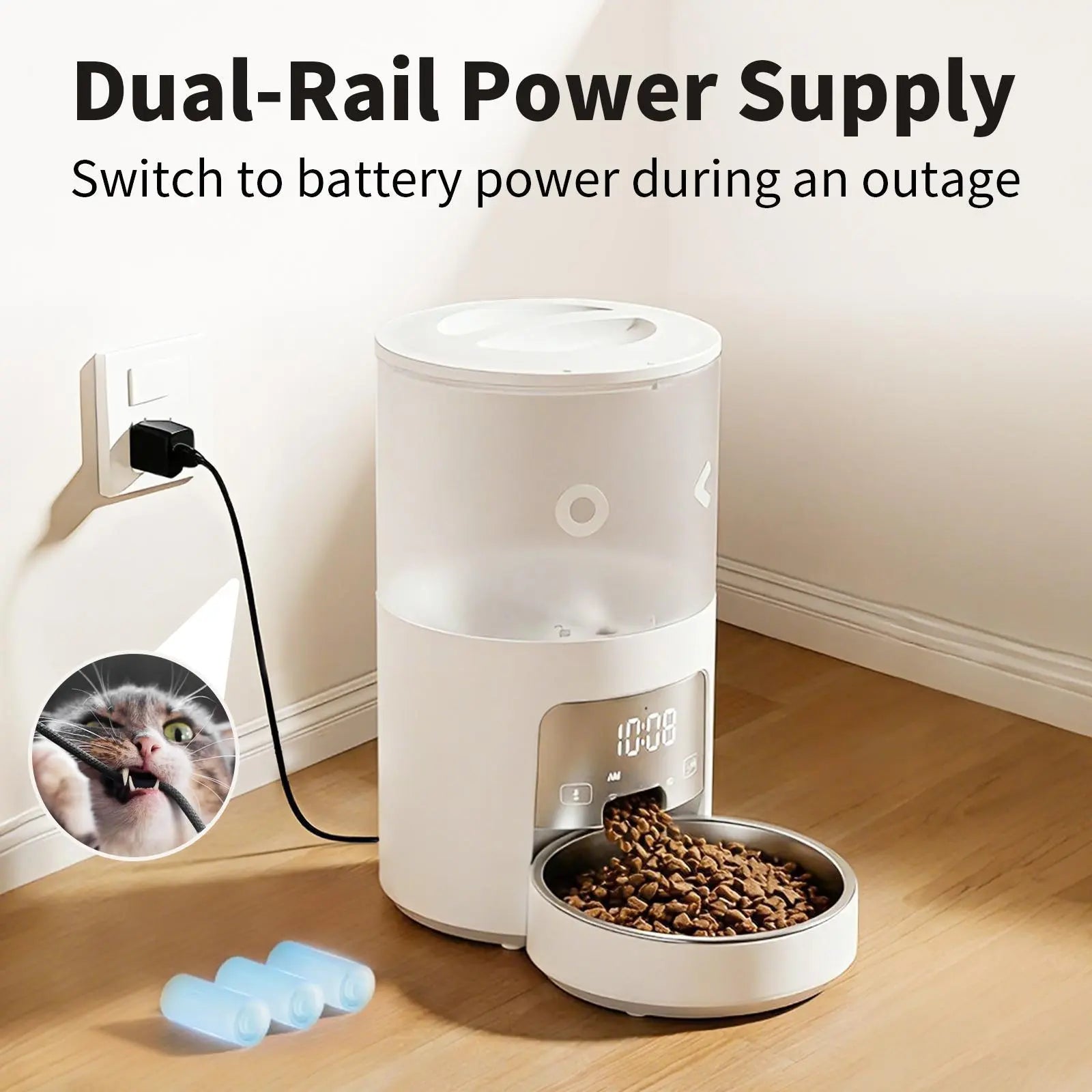 Revolutionize Mealtime with the Furlyn 4L Smart Automatic Pet Feeder - WiFi App Controlled for Dogs & Cats, Programmable Portions, and Anti-Jam Technology!