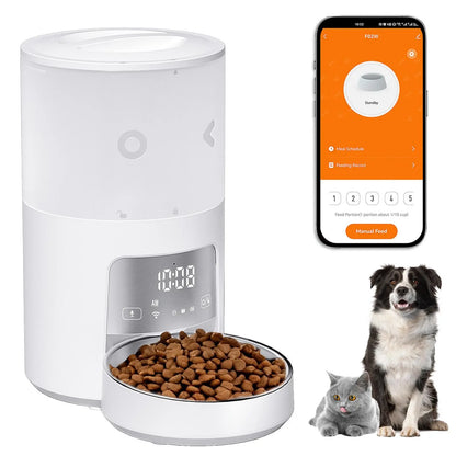 Revolutionize Mealtime with the Furlyn 4L Smart Automatic Pet Feeder - WiFi App Controlled for Dogs & Cats, Programmable Portions, and Anti-Jam Technology!