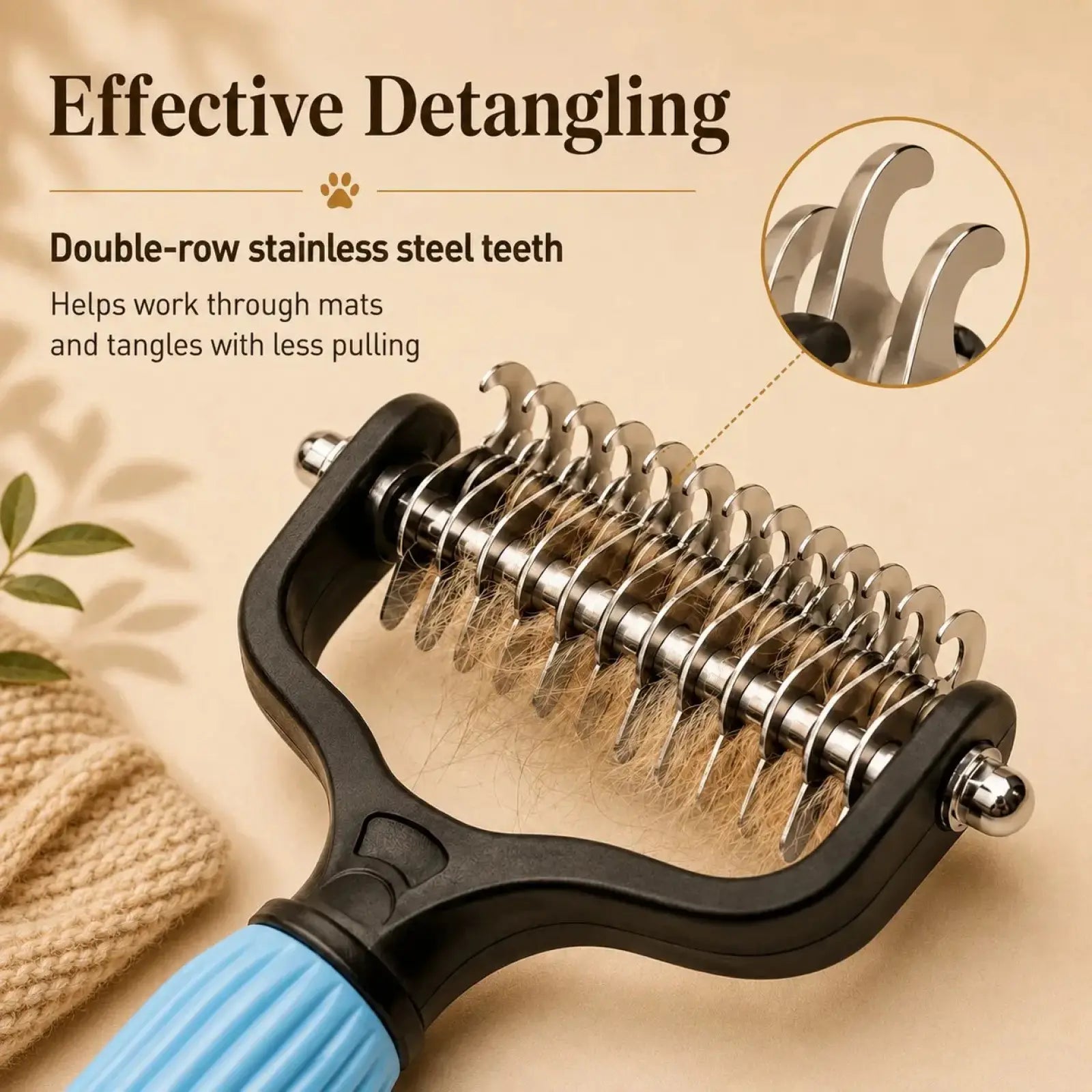 Fur-tastic Tangle Terminator: The Stainless Steel Whisker Whisperer for Furry Houdinis!
