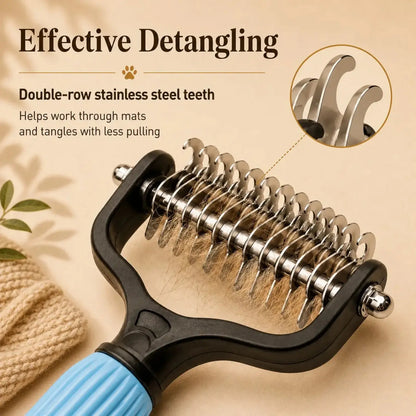Fur-tastic Tangle Terminator: The Stainless Steel Whisker Whisperer for Furry Houdinis!